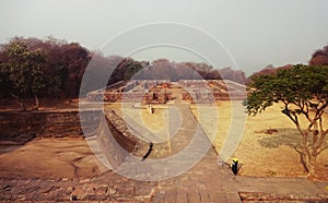 The archaeological remains of the Buddhist Monuments at Sanchi, Bhopal, Madhya Pradesh, India