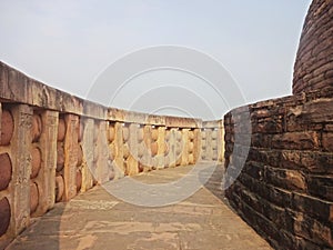 The archaeological remains of the Buddhist Monuments at Sanchi, Bhopal, Madhya Pradesh, India