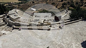 The archaeological remains of Kourion with the Greco-Roman theatre on Cyprus