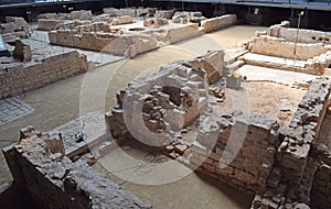 Archaeological remains of the medieval era El Borne in Barcelona