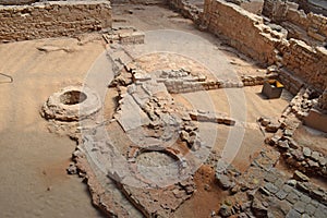 Archaeological remains of the medieval era El Borne in Barcelona