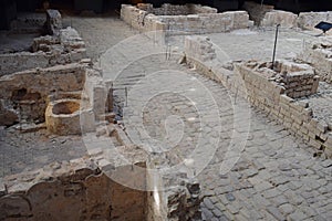 Archaeological remains of the medieval era El Borne in Barcelona