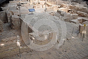 Archaeological remains of the medieval era El Borne in Barcelona