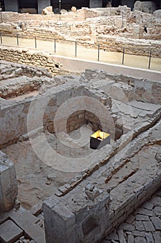 Archaeological remains of the medieval era El Borne in Barcelona