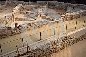 Archaeological remains of the medieval era El Borne in Barcelona Catalonia