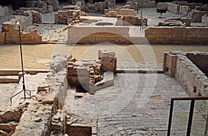 Archaeological remains of the medieval era El Borne in Barcelona Spain