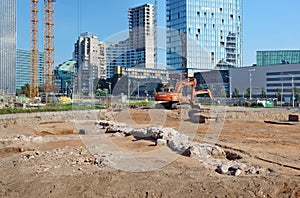 Archaeological research during the construction of a new building