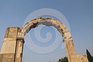 Archaeological Ruins of a Doorway Arch in Ephesus Turkey