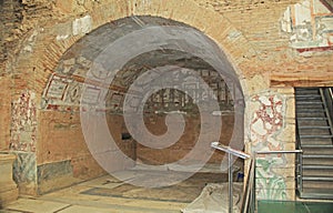 Archaeological Ruins Inside a Residential Home in Ephesus, Turkey