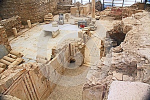 Archaeological Ruins Inside a Residential Home in Ephesus, Turkey