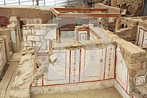 Archaeological Ruins Inside a Residential Home in Ephesus, Turkey