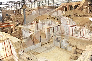 Archaeological Ruins Inside a Residential Home in Ephesus, Turkey