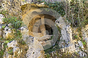 Archaeological Sights of  Latomia dell Intagliata in Palazzolo Acreide, Province of Syracuse