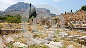 The archaeological site of the Ancient Corinth, Greece