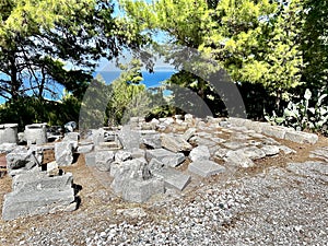 Archaeological site ancient Kamiros town in Rhodes.