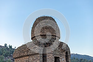 The archaeological site of Gumbat Buddhist shrine also called Vihara at the balo kaley Swat, pakistan