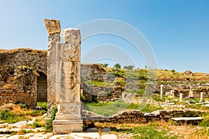 Archaeological site of Helenistic city of Aphrodisias in western Anatolia, Turkey. photo