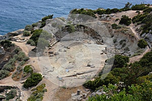 Archaeological site of Heraion near Lake Vouliagmenis Loutraki