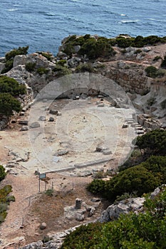 Archaeological site of Heraion near Lake Vouliagmenis Loutraki