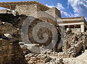 The archaeological site of Knossos, the city ruled by Minos, capital of the advanced Minoan civilization photo