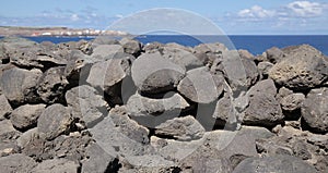 Archaeological site La Guancha in Galdar Municipality of Gran Canaria photo