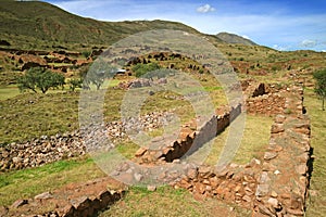 Archaeological site of Piquillacta, amazing Pre-Inca ancient ruins in the South Valley of Cusco, Peru