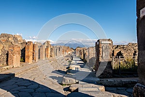 The archaeological site of Pompeii, UNESCO World Heritage site. Naples, Italy