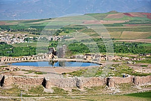 Takht-e Soleyman lake and Zoroastrian temple , UNESCO World Heritage , Iran photo