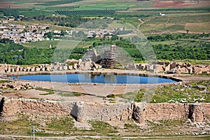 Takht-e Soleyman lake and Zoroastrian temple , UNESCO World Heritage , Iran photo