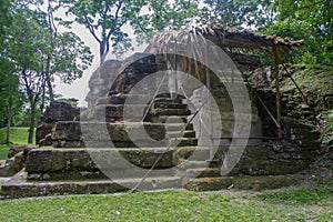 Archaeological Site: Uaxactun, ancient sacred Maya place and astronomical observatory