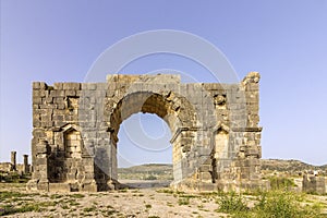 Archaeological Site of Volubilis, ancient Roman empire city, Morocco.