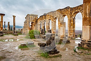 The archaeological site of Volubilis, remains of Morocco's oldest Roman site