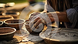 Archaeologist unearthed old pottery