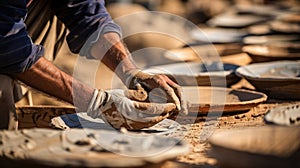 Archaeologist unearthed old pottery