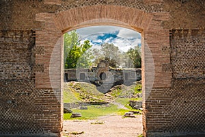 Archaeology ruins roman civilization catacombs in Rome Tivoli - Lazio - Italy