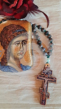 Archangel Gabriel stone icon photo