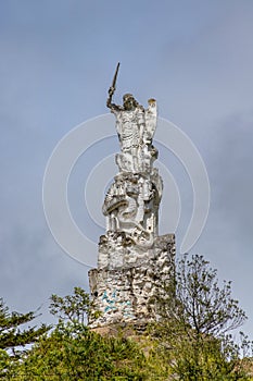 Archangel Michael and the Beast Statue near Las Lajas Sanctuary - Ipiales, Colombia