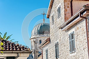 Archangel Michale orthodox church in the Old Town in Herceg Novi, Montenegro