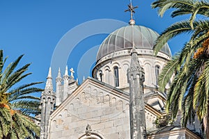 Archangel Michale orthodox church in the Old Town in Herceg Novi, Montenegro