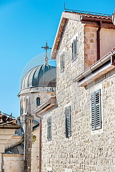 Archangel Michale orthodox church in the Old Town in Herceg Novi, Montenegro
