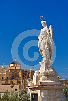 Archangel Raphael statue at Cordoba Spain