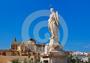 Archangel Raphael statue at Cordoba Spain