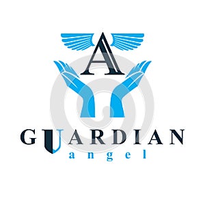 Archangel vector conceptual symbol for use in catechesis
