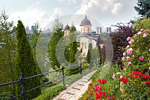 Archangelo-Mikhailovsky Zverinetsky monastery - a cave monastery in Kyiv, Ukraine photo