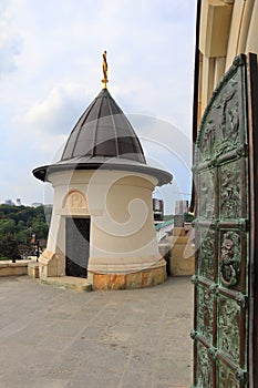 Archangelo-Mikhailovsky Zverinetsky monastery - a cave monastery in Kyiv, Ukraine photo