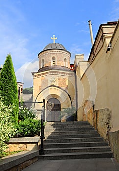 Archangelo-Mikhailovsky Zverinetsky monastery - a cave monastery in Kyiv, Ukraine photo