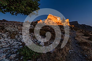 Archangelos fort castle in Rhodes, Greece