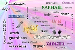 Archangels Word Illustration