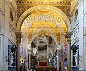 The Archbasilica of Saint John Lateran (Basilica di San Giovanni in Laterano). Rome, Italy