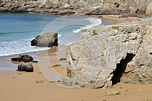 Arche on the coastline of Quiberon in France photo